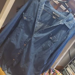 Denim button up shirt